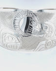 Bracelet - Sterling Silver - 1 1/2" - Whale, Moon & Wolf