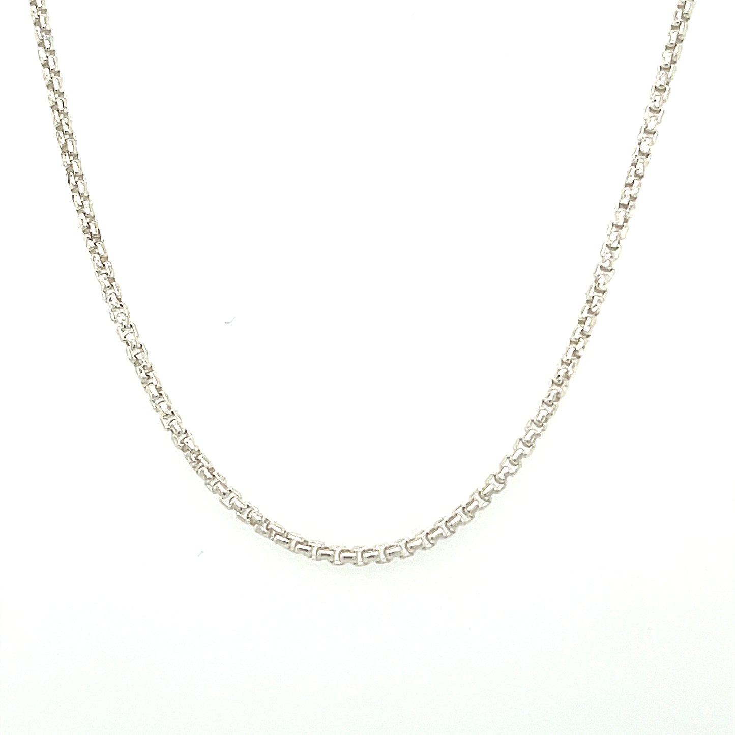 Round box chain - sterling silver