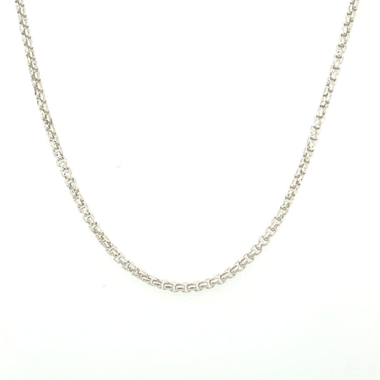 Round box chain - sterling silver