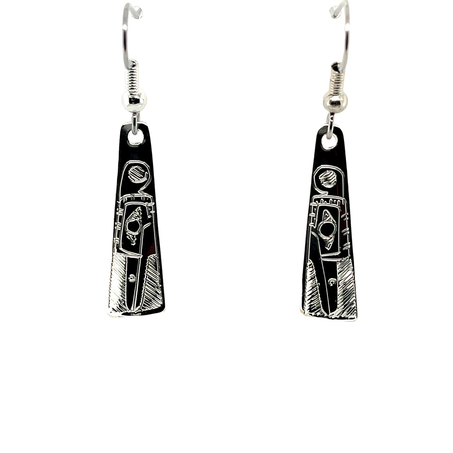 Earrings - Sterling Silver - Triangle - MIni - Hummingbird