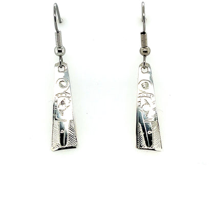 Earrings - Sterling Silver - Triangle - MIni - Hummingbird