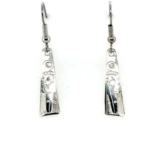Earrings - Sterling Silver - Triangle - MIni - Hummingbird