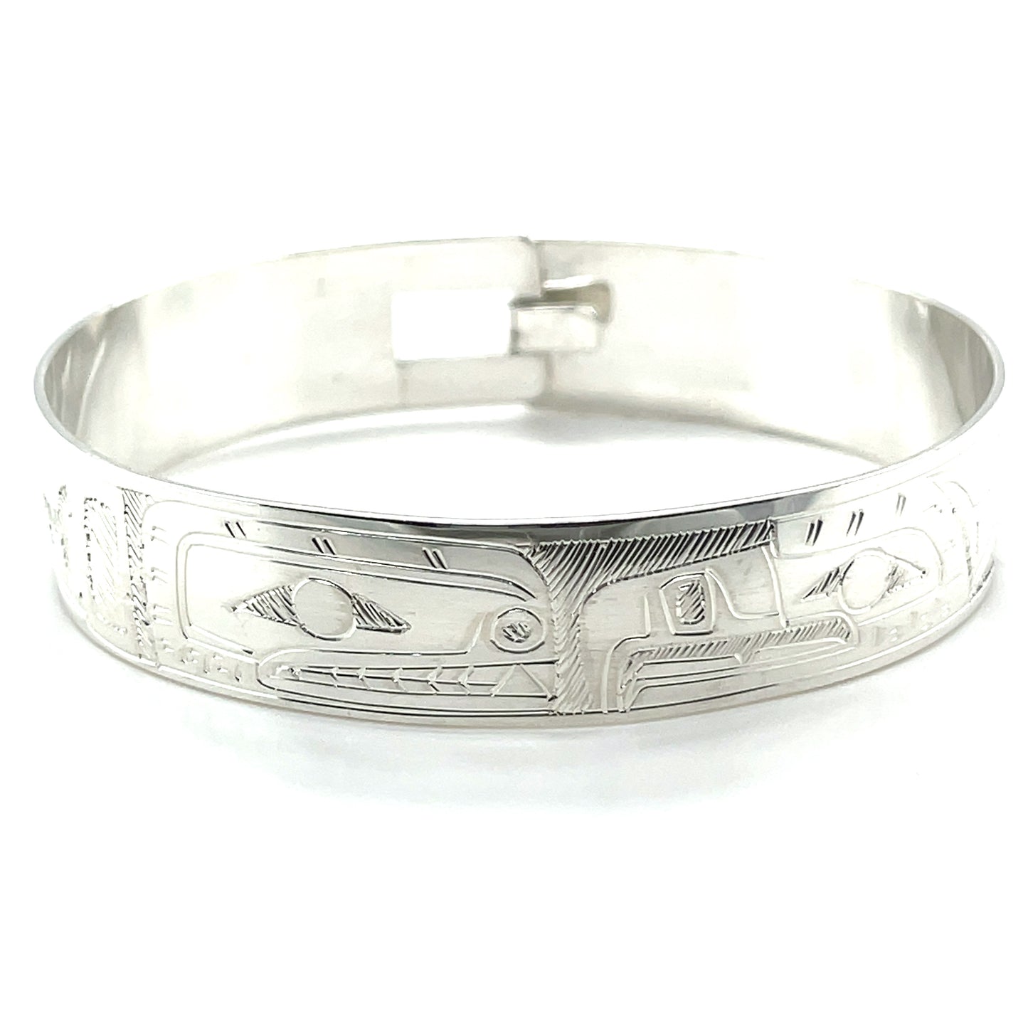 Bangle - Sterling Silver - 1/2" - Orca & Eagle