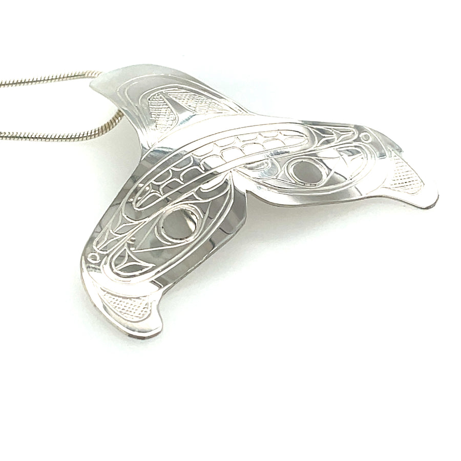 Pendant - Sterling Silver - Whale Tail - Orca