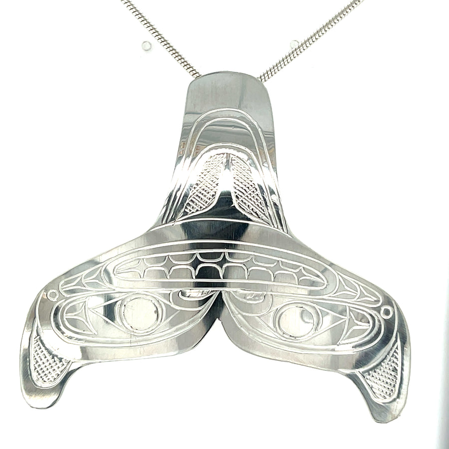 Pendant - Sterling Silver - Whale Tail - Orca