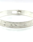 Bangle - Sterling Silver - 3/8" - Hummingbird