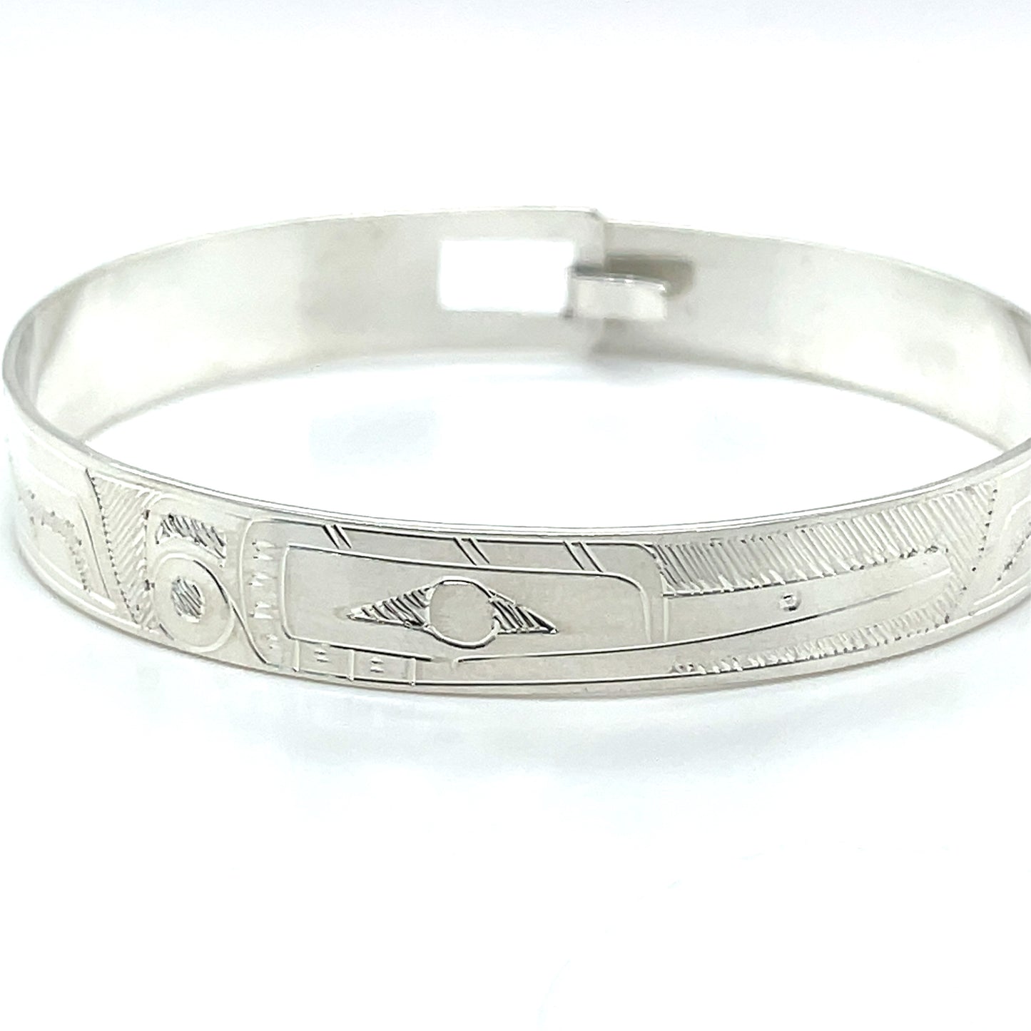 Bangle - Sterling Silver - 3/8" - Hummingbird