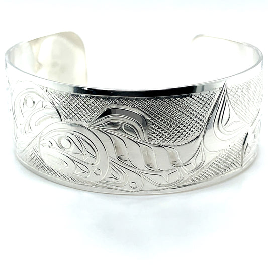 Bracelet - Sterling Silver - 1" - Salmon School