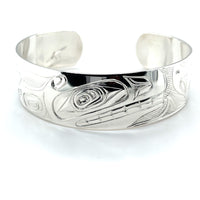 Bracelet - Sterling Silver - 3/4" - Orca with Raven Fin