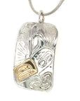 Pendant - Gold & Silver - Rectangle - Orca - Medium/Large