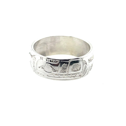 Ring - Sterling Silver - 5/16" - Wolf