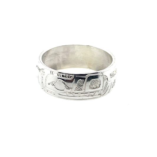 Ring - Sterling Silver - 5/16" - Wolf