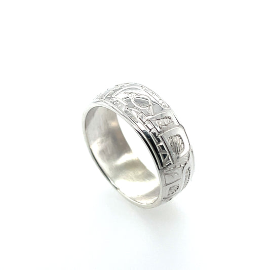 Ring - Sterling Silver - 5/16" - Wolf