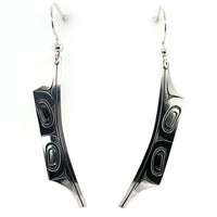 Earrings - Sterling Silver - Cutout - Canoe