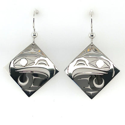Earrings - Sterling Silver - Diamond - Eagle