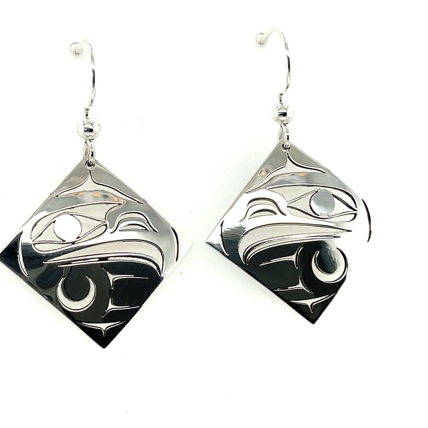 Earrings - Sterling Silver - Diamond - Eagle
