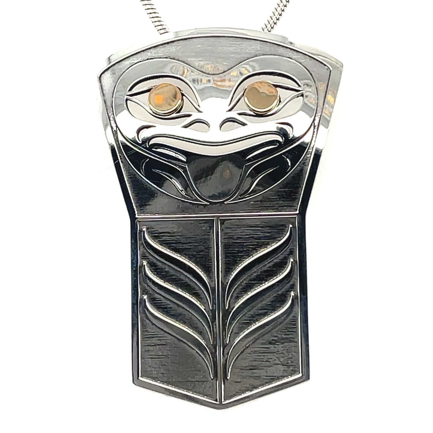 Pendant - Gold & Silver - Shield - Frog