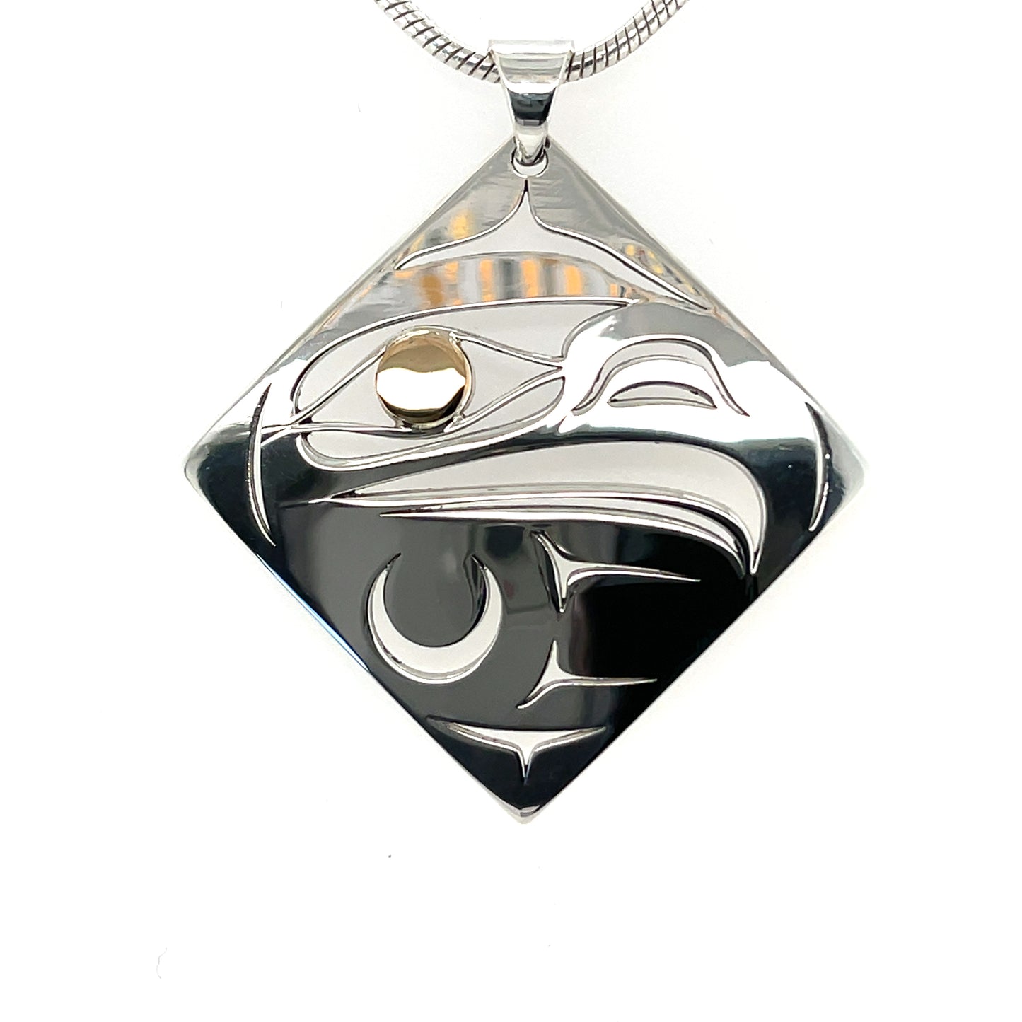 Pendant - Gold & Silver - Diamond - Eagle
