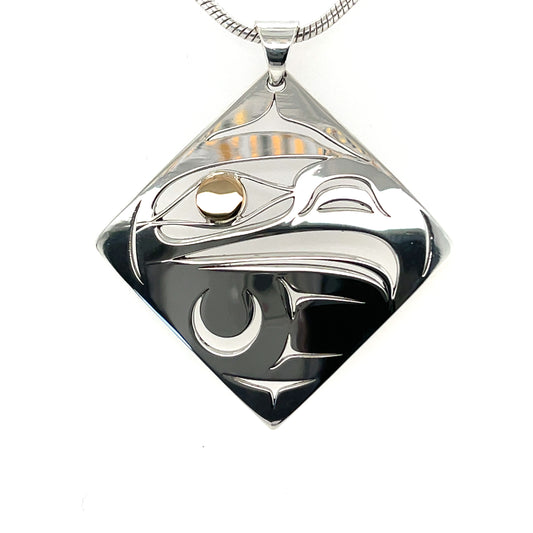 Pendant - Gold & Silver - Diamond - Eagle