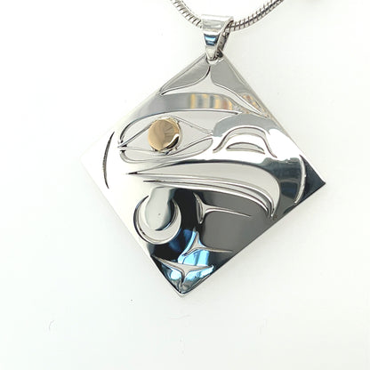 Pendant - Gold & Silver - Diamond - Eagle
