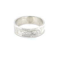 Ring - Sterling Silver - 1/4" -  Wolf