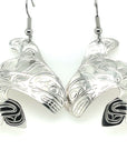 Earrings - Sterling Silver - XL - Cutout - Orca