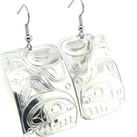 Earrings - Sterling Silver - XL - Rectangle - Orca