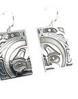 Earrings - Sterling Silver -  Rectangle - Raven Releases the Moon