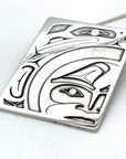 Pendant - Sterling Silver - Rectangle - Raven Releases the Moon