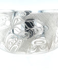 Bracelet - Sterling Silver - 1 1/2" - Raven, Whale & Thunderbird