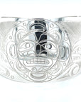 Bracelet - Sterling Silver - 1 1/2" - Thunderbird, Moon & Whale