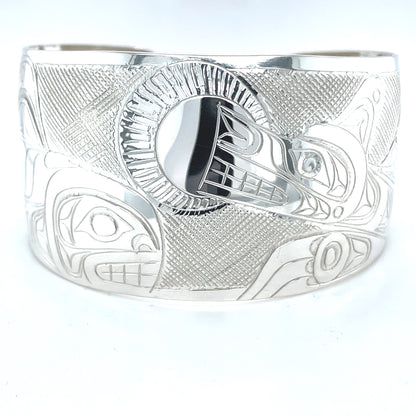 Bracelet - Sterling Silver - 1 1/2" - Whale, Moon & Wolf