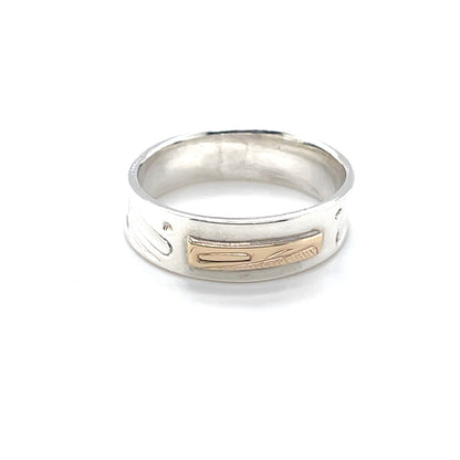 Ring - Gold & Silver - 1/4" - Raven - 8.25