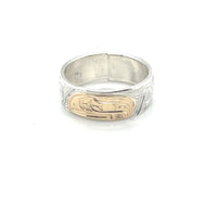 Ring - 1/4" - Gold & Silver - Raven - Size 5.75