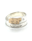 Ring - Gold & Silver - Wrap - 1/4" - Raven - Size 9