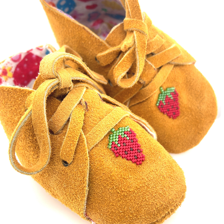 Moccasins - Infant - Suede - Strawberry