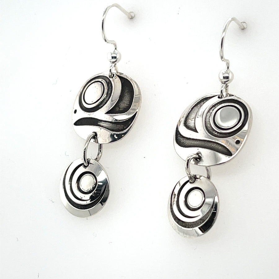 Earrings - Sterling Silver - Double Salmon