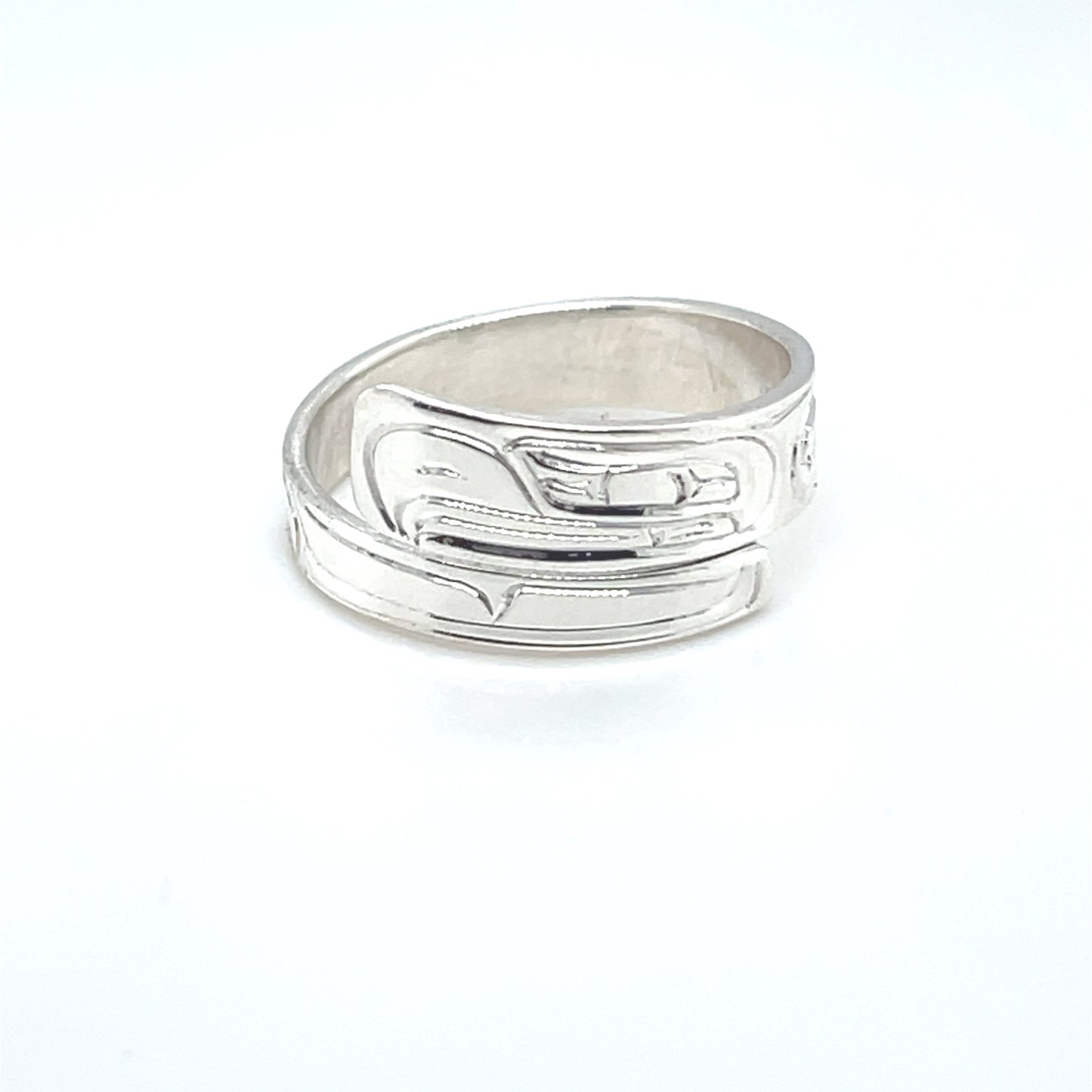 Ring - Silver - Wrap - 1/4" - Eagle - Size 7