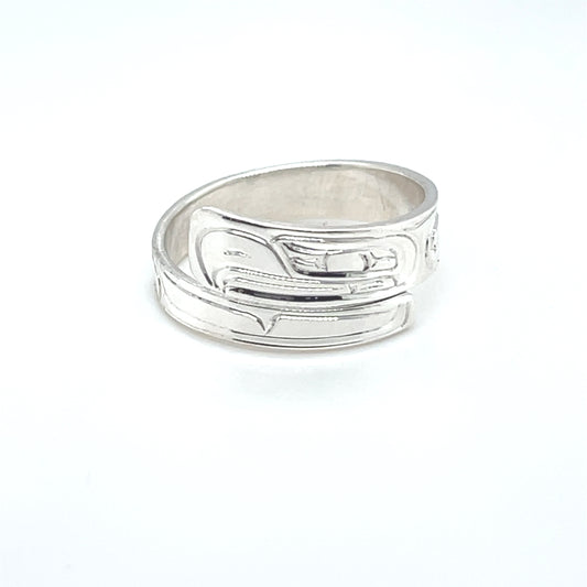 Ring - Silver - Wrap - 1/4" - Eagle - Size 7