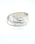 Ring - Silver - Wrap - 1/4" - Eagle - Size 7