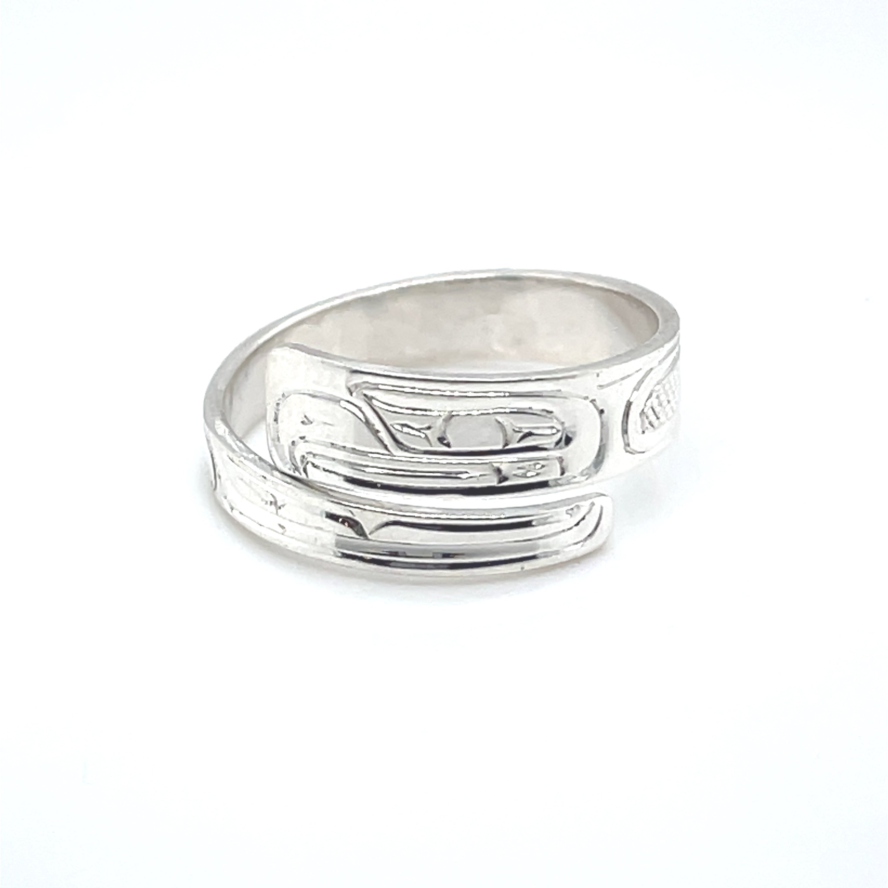 Ring - Silver - Wrap - 1/4&quot; - Eagle - Size 8