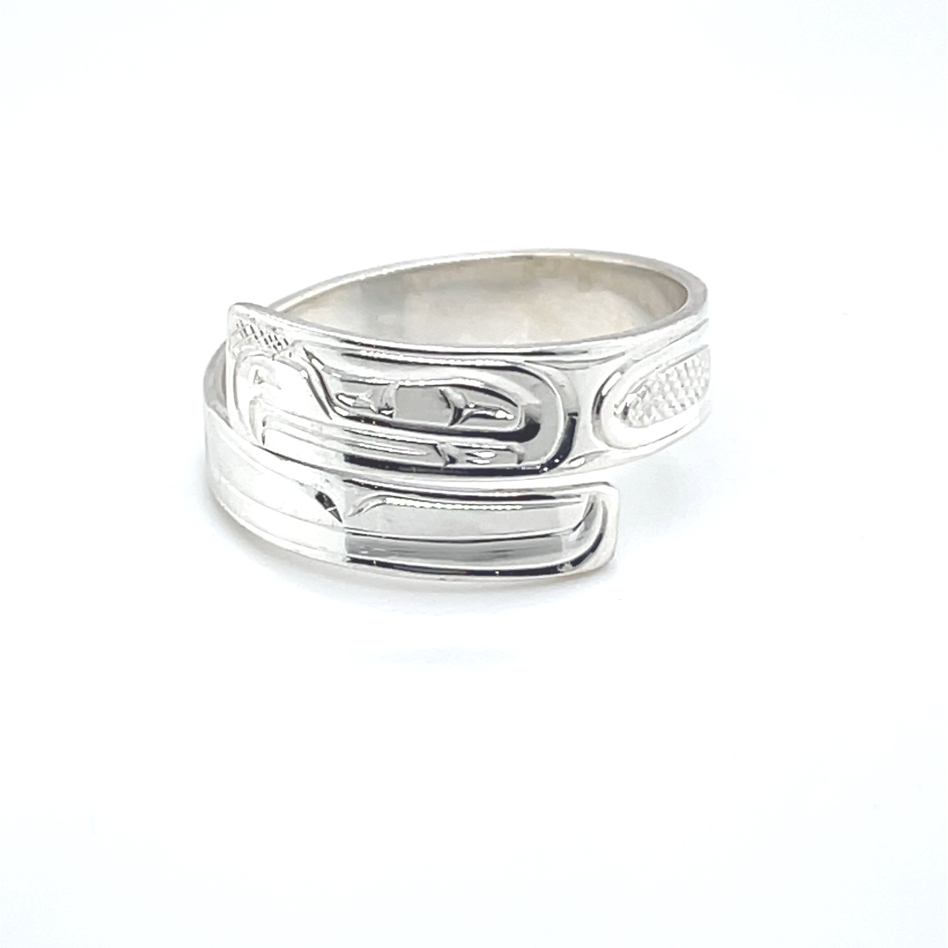 Ring - Silver - Wrap - 1/4&quot; - Eagle - Size 9