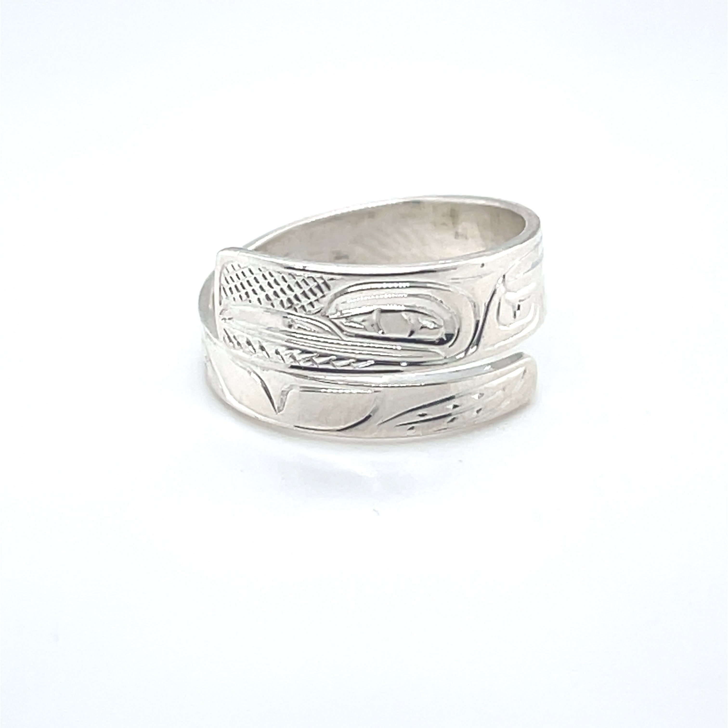 Ring - Sterling Silver - Wrap - 1/4&quot; - Hummingbird - Size 6