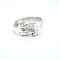 Ring - Sterling Silver - Wrap - 1/4" - Hummingbird - Size 7