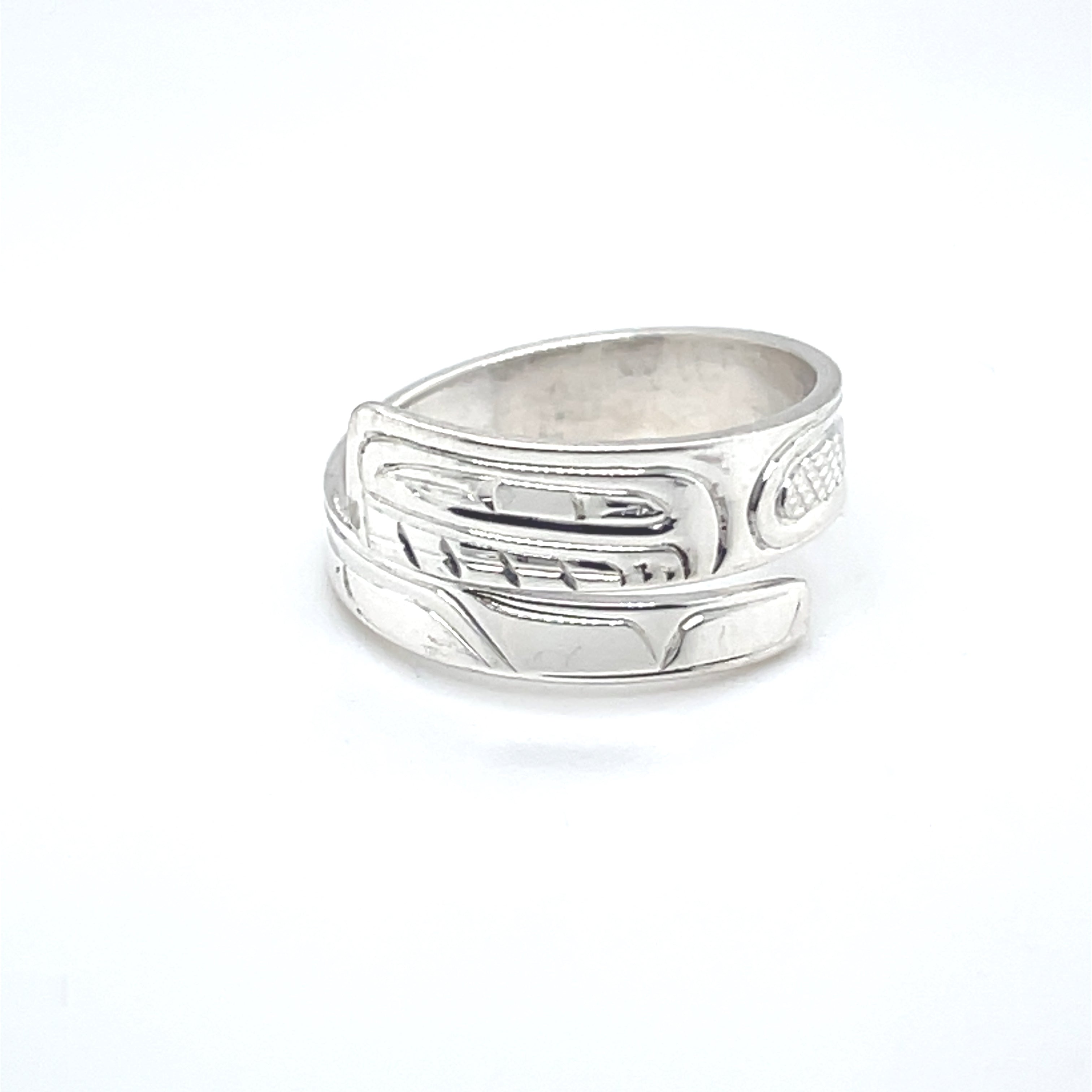 Ring - Silver - Wrap - 1/4&quot; - Orca - Size 6