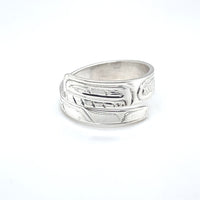 Ring - Silver - Wrap - 1/4" - Orca - Size 6
