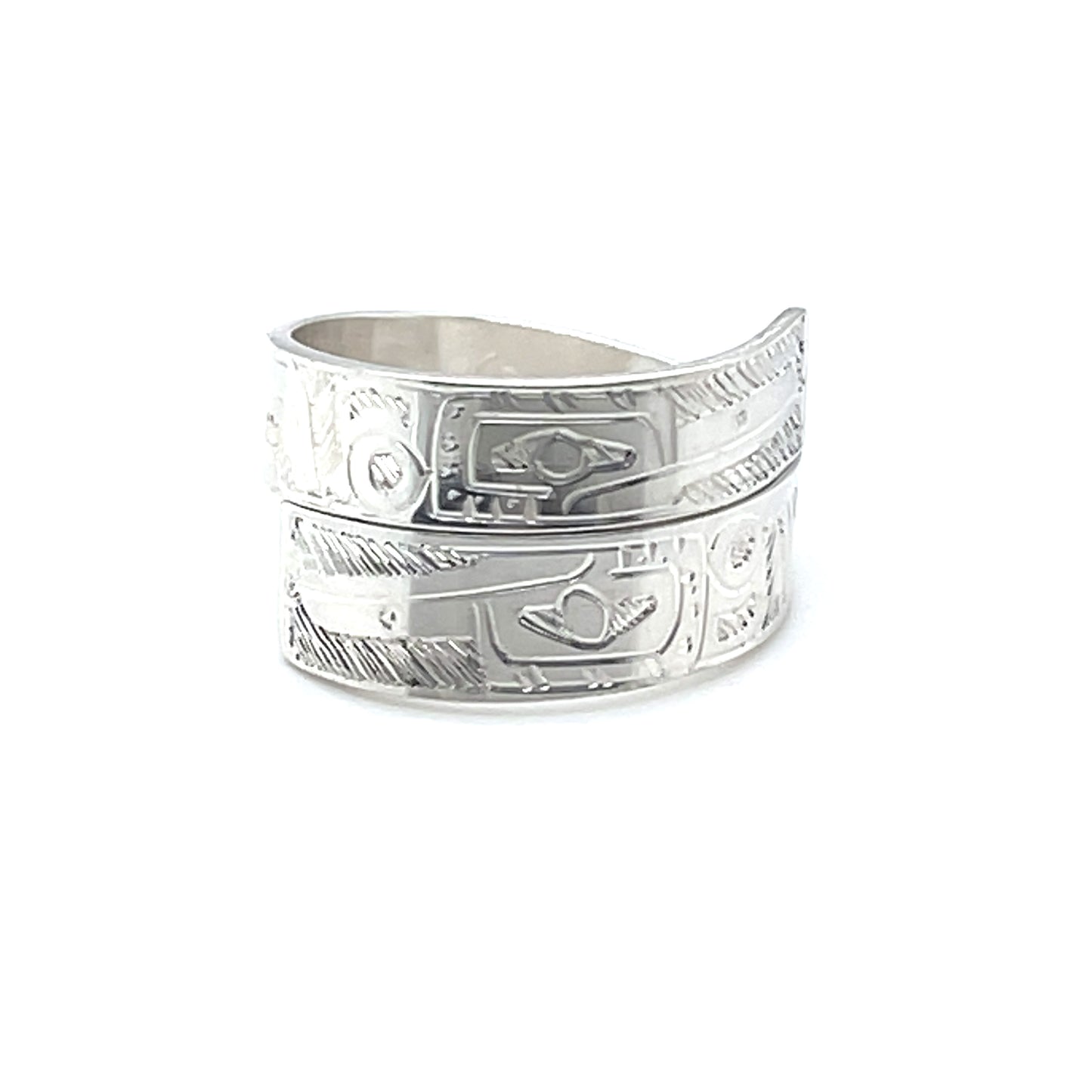Ring - Sterling Silver  - Wrap - 1/4" - Hummingbirds - Size 7