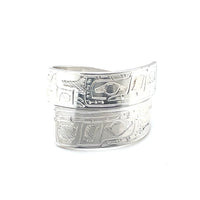 Ring - Sterling Silver - Wrap - 1/4" - Wolf - Size 9