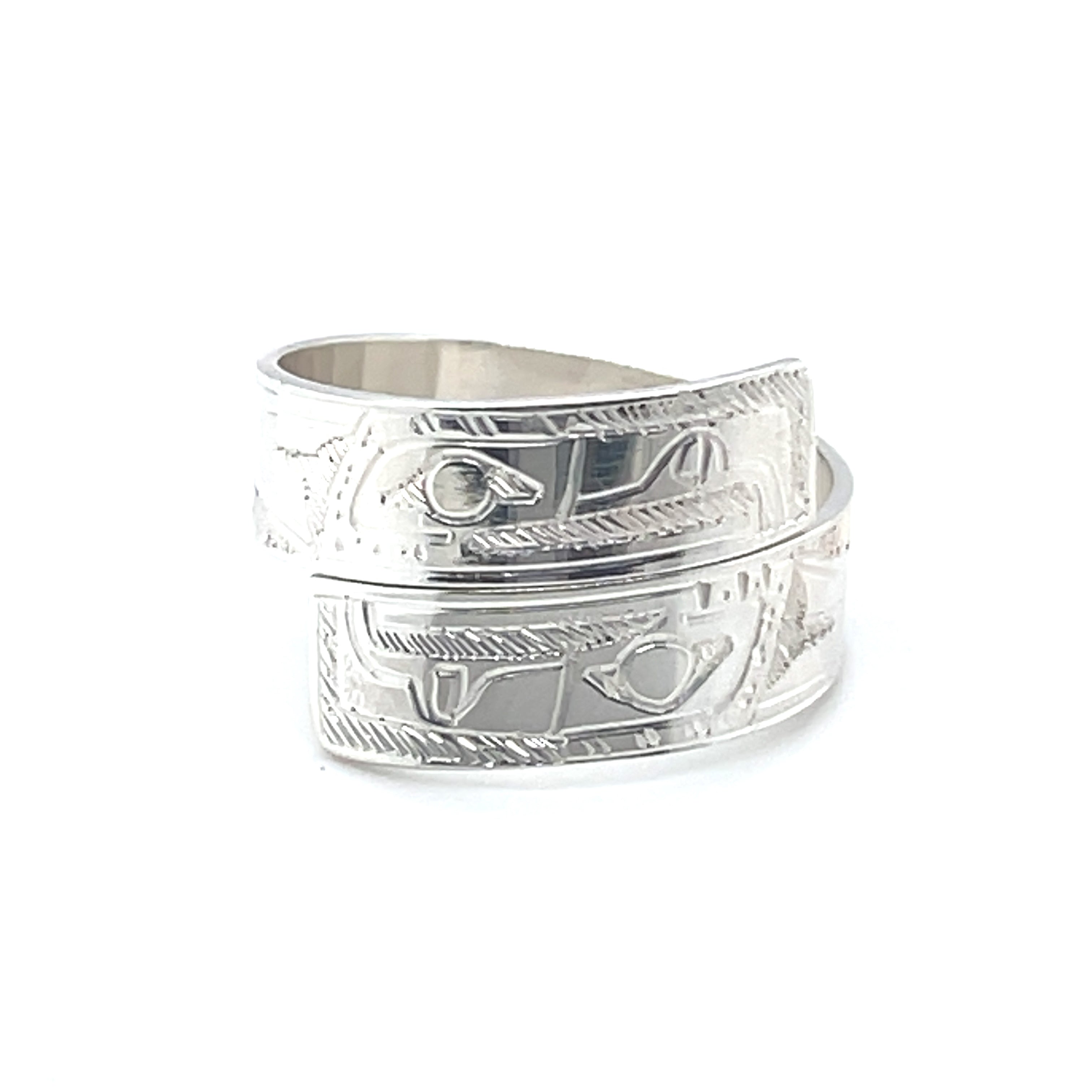 Ring - Sterling Silver - Wrap - 1/4&quot; - Eagles - Size 11.25