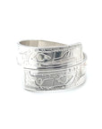 Ring - Sterling Silver - Wrap - 1/4" - Eagles - Size 11.25